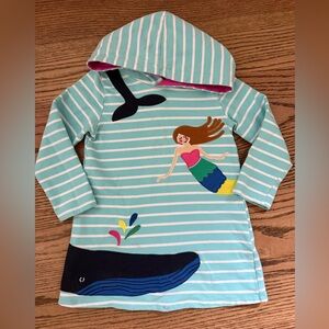No Brand Kids Striped Mermaid Swim Coverup